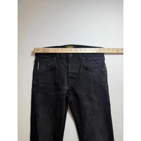 Brave Star Selvage Jeans Men's 30x29 Faded Black Denim The Slim Taper - Picture 6 of 7